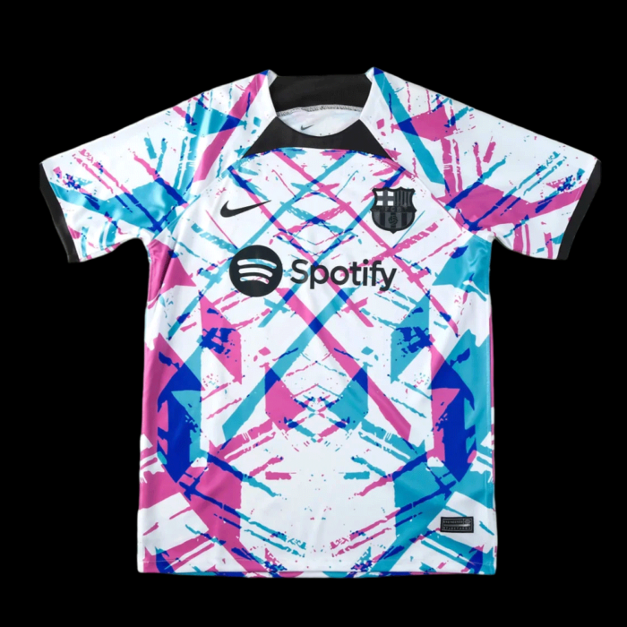 White/Pink & Blue Barcelona x Nike Jersey - Special Edition