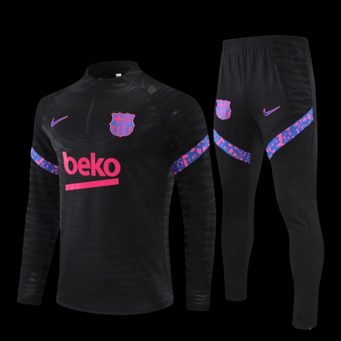 Black/Purple Barcelona Tracksuit Kit